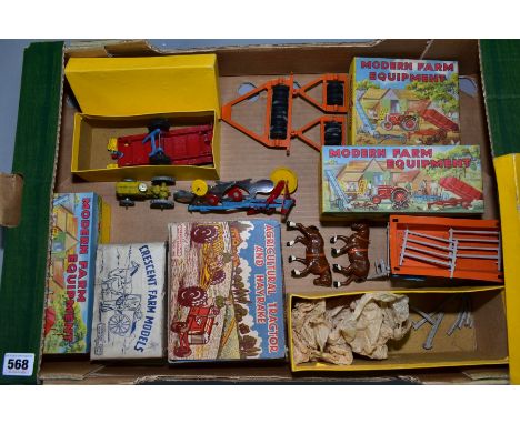 A QUANTITY OF BOXED CRESCENT TOYS, FARM MODELS AND MODERN FARM EQUIPMENT MODELS, to include Farmers Market Wagon, No. 1210, A