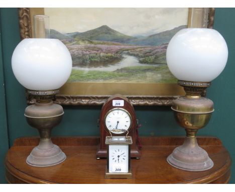 TWO VINTAGE OIL LAMPS 