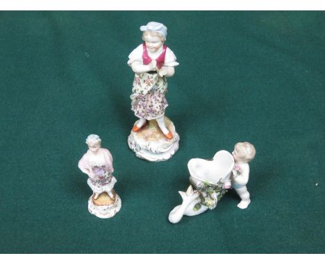 THREE VARIOUS CONTINENTAL CERAMIC FIGURES 
