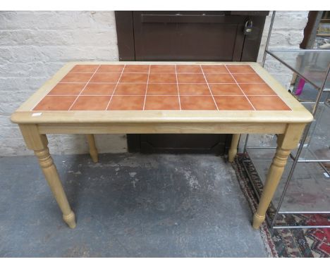 TILE TOPPED KITCHEN TABLE