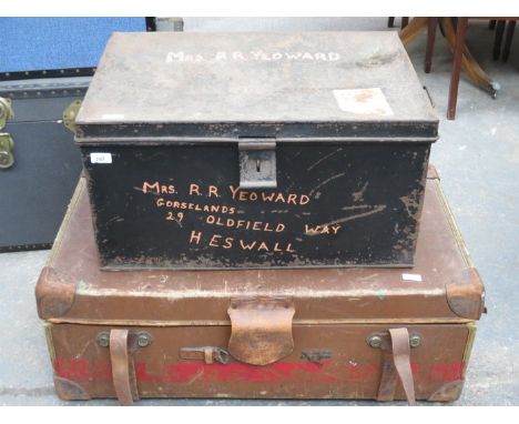 TWO VINTAGE TRAVEL TRUNKS 