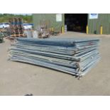30 x Heras Style Galvanised Fencing Panels 3.5m x 2m