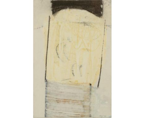 •PETER JOYCE (contemporary) "The Trip to Winspit", signed and dated '01 lower right, inscribed on verso, mixed media on panel