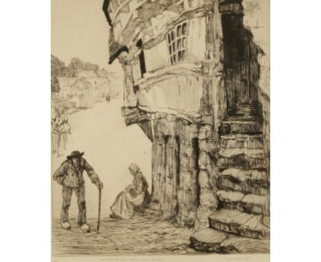 •IAN MACNAB (1890-1967) "The House of Pere Crabot, Saint Goustan" numbered 4/50 and signed in pencil lower right, etching wit