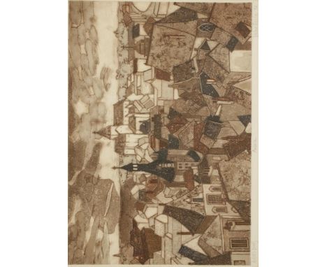 •VALERIE THORNTON (bn. 1931) "Amboise", Artist's proof, signed and dated '72 in pencil lower right, aquatint etching, 16.5" x