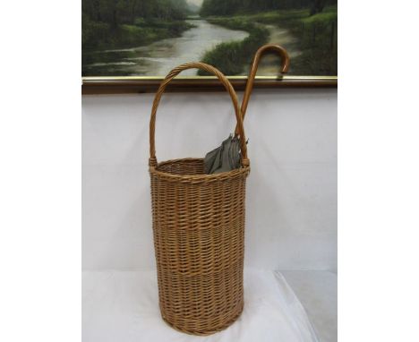 Wicker stick basket