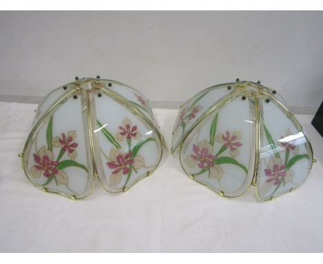 2 glass light shades