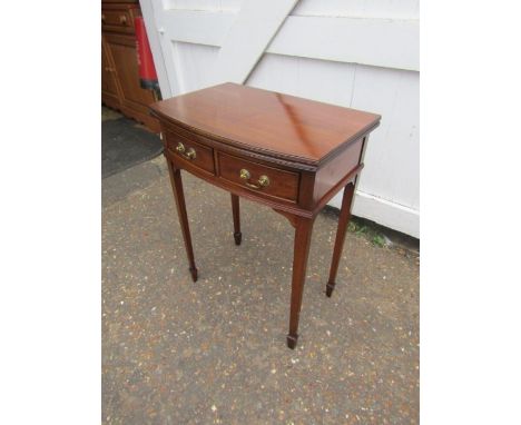 Jas. Shoolbred @ Co of London mahogany card table with 2 drawers with brass handles 