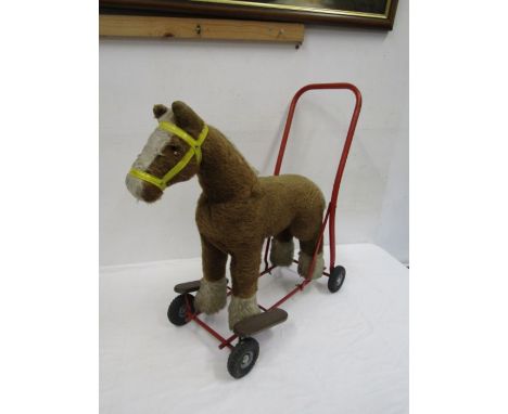 Vintage Liners bros. push along horse 
