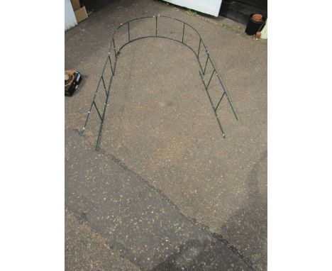new part assembled garden arch 7ft 4 metal green