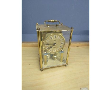 Brass cased Anniversary clock 