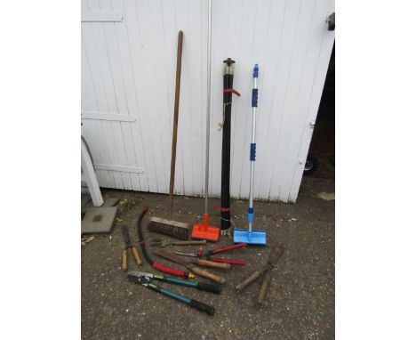 Garden tools etc including shears and loppers 