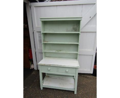 Painted vintage pine dresser with 2 drawers 