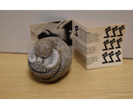A 20th Century Bernard Szapiel studio ceramic study of a ram, with initials/mark to the rear, measuring 6cm tall