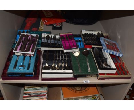 A large collection of boxed mid century flatware and cutlery including Community ware, WMF Celtic and Viners etc.