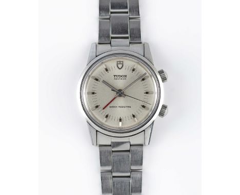 A GENTLEMAN'S STAINLESS STEEL ROLEX TUDOR ADVISOR ALARM BRACELET WATCH CIRCA 1982, REF. 10050 WITH NON-LUME DIAL & HANDS Move