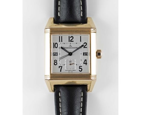 A GENTLEMAN'S 18K SOLID YELLOW GOLD JAEGER LECOULTRE REVERSO SQUADRA 1000 HOURS AUTOMATIC WRIST WATCHDATED 2011, REF. 230.2.7