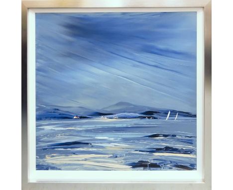DUNCAN MAC GREGOR 'Seascape', acrylic on board, De Monfort fine art, 112cm x 122cm, framed. (Subject to ARR - please see Buye