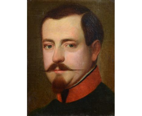Spanish School (19th Century) Bust portrait of a gentleman Oil on canvas 31.5cm x 24cm; With a portrait by a different hand o