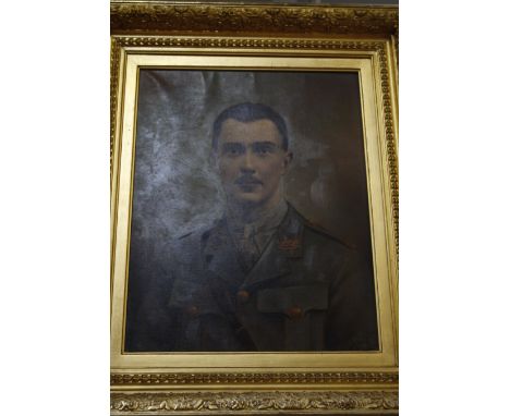 F.. T.. Lambert (Early 20th Century) Portrait of an Army Officer Oil on canvas Signed lower right and dated Bristol 1937 49.5