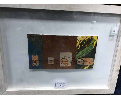 PAIR OF UNTITLED MIXED MEDIA PICTURES BY NICOLA REIDwith Compass Gallery labels to reverse