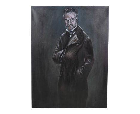 SCARY MOVIE 2 (2001) - Hugh Kane (Richard Moll) Painting - A Hugh Kane (Richard Moll) painting from Keenen Ivory Wayans' Scar