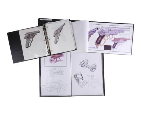 VAN HELSING (2004) - Pair of Concept Art Print Portfolios and Binder - A pair of concept art print portfolios and binder from