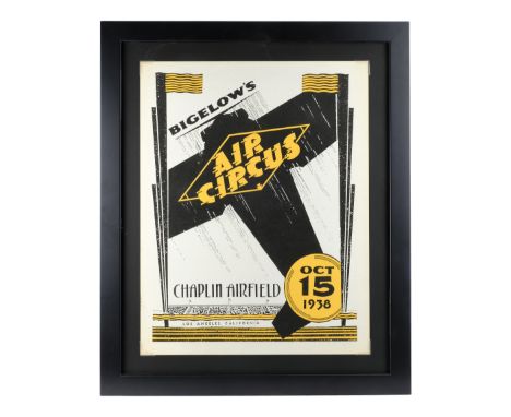 THE ROCKETEER (1991) - Framed Bigelow's Air Circus Poster - A framed Bigelow's Air Circus poster from Joe Johnston's The Rock