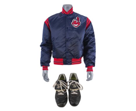 MAJOR LEAGUE II (1994) - Cleveland Indians Baseball Jacket and Cleats - Cleveland Indians baseball jacket and cleats from Dav
