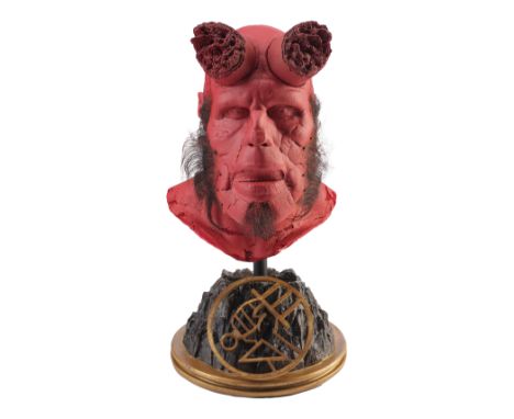 HELLBOY (2004) - Hellboy's (Ron Perlman) Broken Horn Makeup Appliance Display - Hellboy's (Ron Perlman) broken horn makeup ap