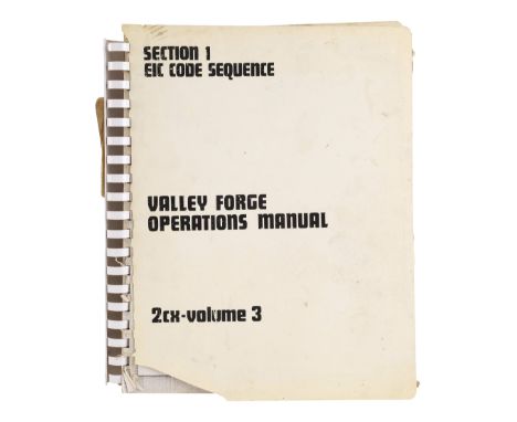 SILENT RUNNING (1972) - Douglas Trumbull Collection: Screen-Matched Valley Forge Manual - A screen-matched Valley Forge manua