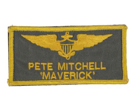 TOP GUN (1986) - Pete "Maverick" Mitchell's (Tom Cruise) Production-Made Flight Suit Patch - Pete "Maverick" Mitchell's (Tom 