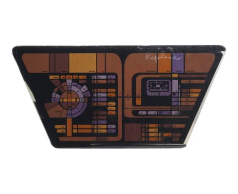 STAR TREK: DEEP SPACE NINE (1993-1999) - Michael and Denise Okuda Collection: Runabout Navigation LCARS Panel with Cast Membe