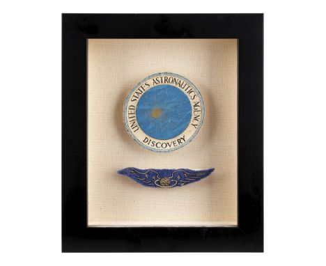 2001: A SPACE ODYSSEY (1968) - Framed Pair of Discovery Crew Mission Patches - A pair of framed Discovery crew mission patche