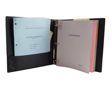 STAR TREK: FIRST CONTACT (1996) - Michael and Denise Okuda Collection: Binder with Annotated Third Draft Script, Call Sheets,