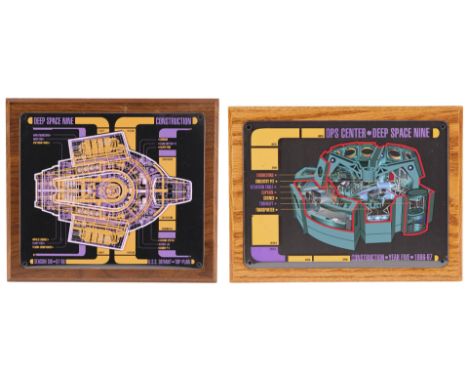 STAR TREK: DEEP SPACE NINE (1993-1999) - Michael and Denise Okuda Collection: Pair of Crew Plaques - Two crew plaques from Se