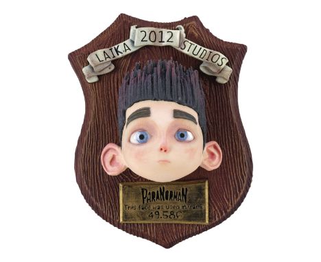 PARANORMAN (2012) - LAIKA Studios Norman (Kodi Smit-McPhee) Production Faceplate Crew Gift - A LAIKA Studios Norman (Kodi Smi