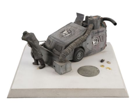 BATMAN RETURNS (1992) - Gotham Public Works Model Miniature Display - A display of Gotham Public Works model miniatures from 