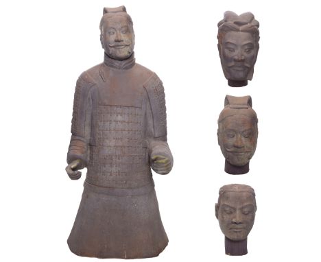 LARA CROFT: TOMB RAIDER - THE CRADLE OF LIFE (2003) - Terracotta Army Statue with Three Heads - A Terracotta Army statue with
