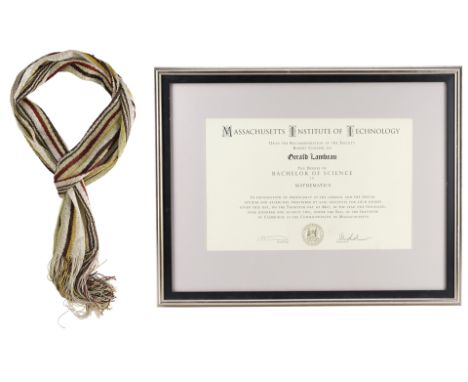 GOOD WILL HUNTING (1997) - Professor Gerald Lambeau's (Stellan Skarsgard) Scarf and Diploma - Professor Gerald Lambeau's (Ste