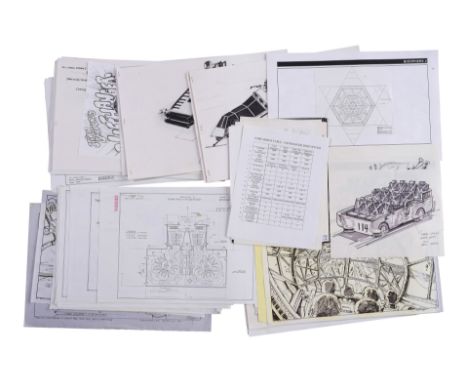 STEVEN SPIELBERG - Douglas Trumbull Collection: Hand-Illustrated Robert U. Taylor Artwork and Prints for Unrealized Steven Sp