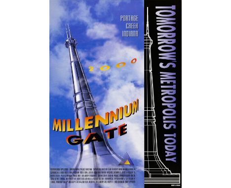 STAR TREK: VOYAGER (T.V. SERIES, 1999) - Michael and Denise Okuda Collection: Production-Made Millennium Gate Poster - A prod