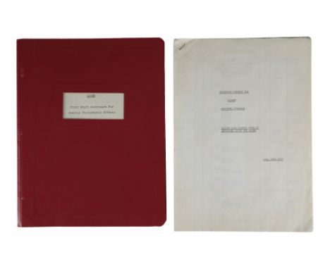 ALIEN (1979) - First Draft Printed Storyboard Artwork Portfolio and Production Schedule - A first draft printed storyboard ar