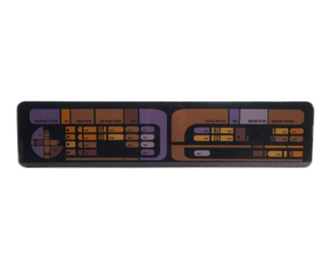 STAR TREK: VOYAGER (T.V. SERIES, 1995 - 2001) - Michael and Denise Okuda Collection: Tactical Console LCARS Panel - A Tactica