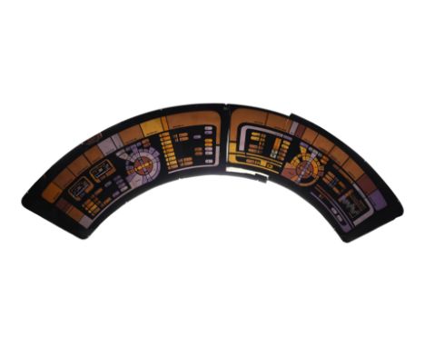 STAR TREK: DEEP SPACE NINE (T.V. SERIES, 1994-1999) - USS Defiant Helm Console LCARS Panel - A USS Defiant helm console LCARS