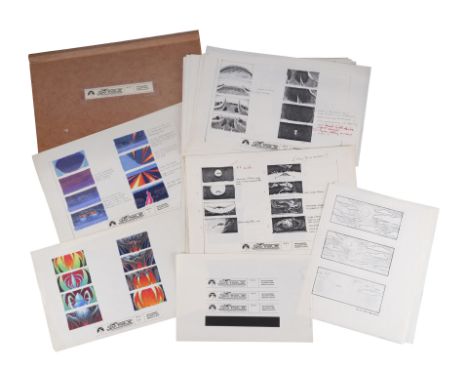STAR TREK IV: THE VOYAGE HOME (1986) - Two Ralph McQuarrie Hand-Colored Storyboards with 19 Storyboard Prints - A set of two 