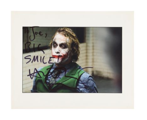 BATMAN: THE DARK KNIGHT (2008) - Heath Ledger-Autographed Joker Photo - A photograph of Joker (Heath Ledger) from Christopher