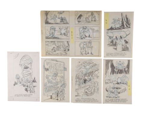 STAR JAWS (1978) - William Plumb Collection: Collection of Hand-Drawn Will Eisner Comic Sketches - A collection of comic sket