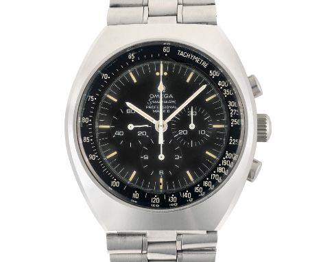 A GENTLEMAN'S SIZE STAINLESS STEEL OMEGA SPEEDMASTER PROFESSIONAL MARK II CHRONOGRAPH BRACELET WATCH CIRCA 1972, REF. 145.014