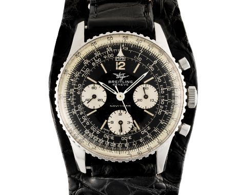 A GENTLEMAN'S SIZE STAINLESS STEEL BREITLING NAVITIMER CHRONOGRAPH WRIST WATCH CIRCA 1966, REF. 806Movement: 17J, manual wind